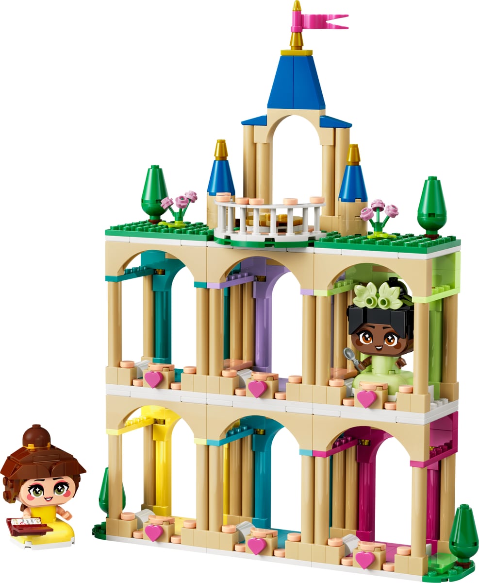 Disney : mini Belle et Tiana avec château