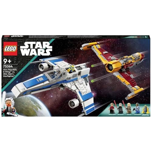 Star Wars : Chasseur E-Wing de la Nouvelle République contre le chasseur de Shin Hati